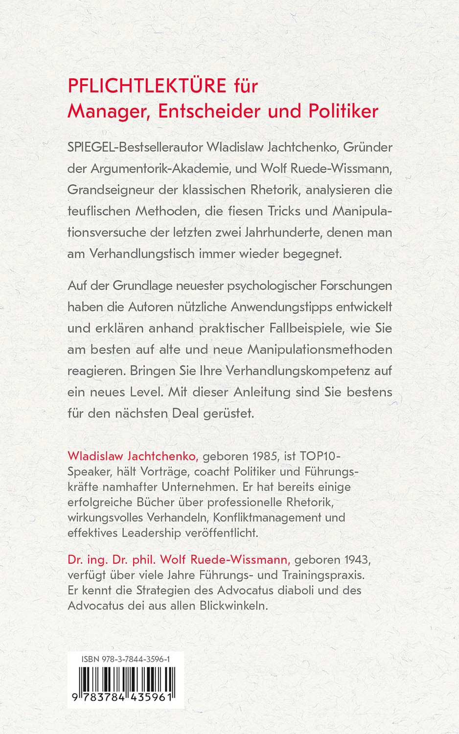 Satanische Verhandlungskunst